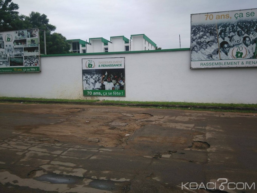 Côte d'Ivoire: D'énormes nids de poule en face du PDCI, mais aucune réaction