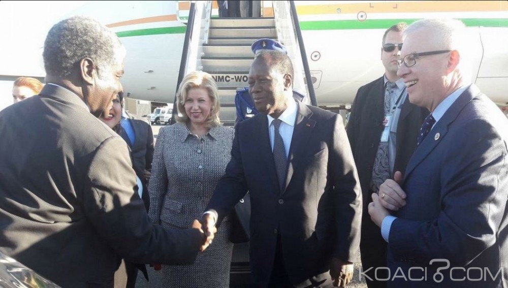Côte d'Ivoire: Hors du pays,  les premiers mots de Ouattara à  son arrivée à  Montréal