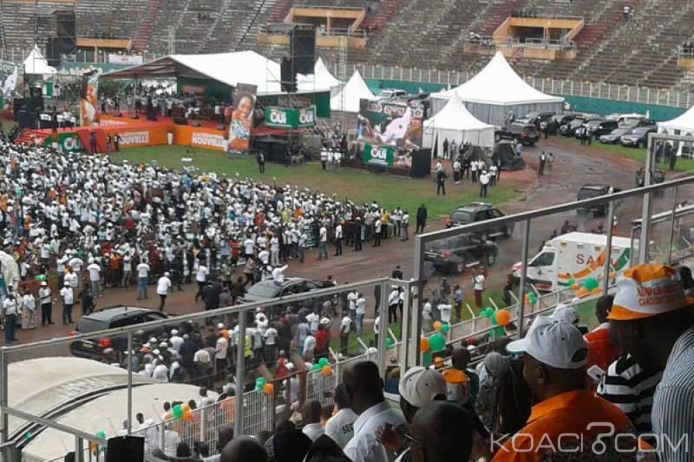 Côte d'Ivoire: Lancement de la campagne pour le «oui», faible mobilisation au Stade Houphouët Boigny