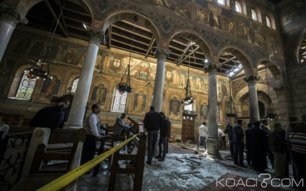 Egypte:  Une bombe explose dans une église copte et fait au moins 25  morts