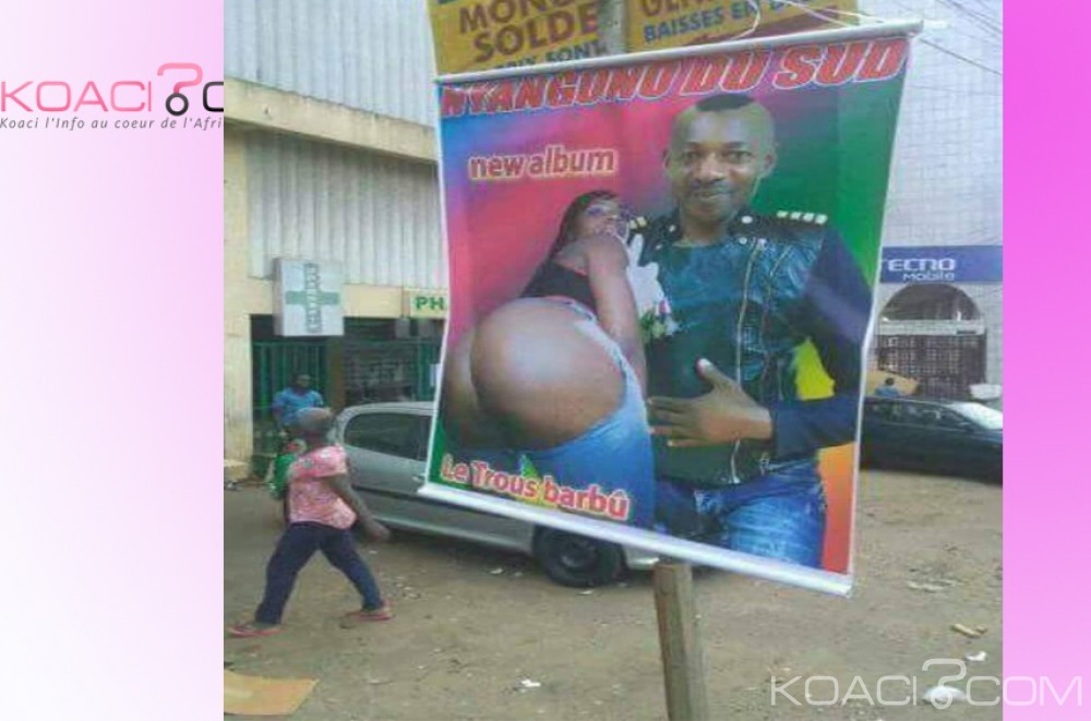 Cameroun: Sur une affiche géante, un artiste présente le postérieur nu d'une femme