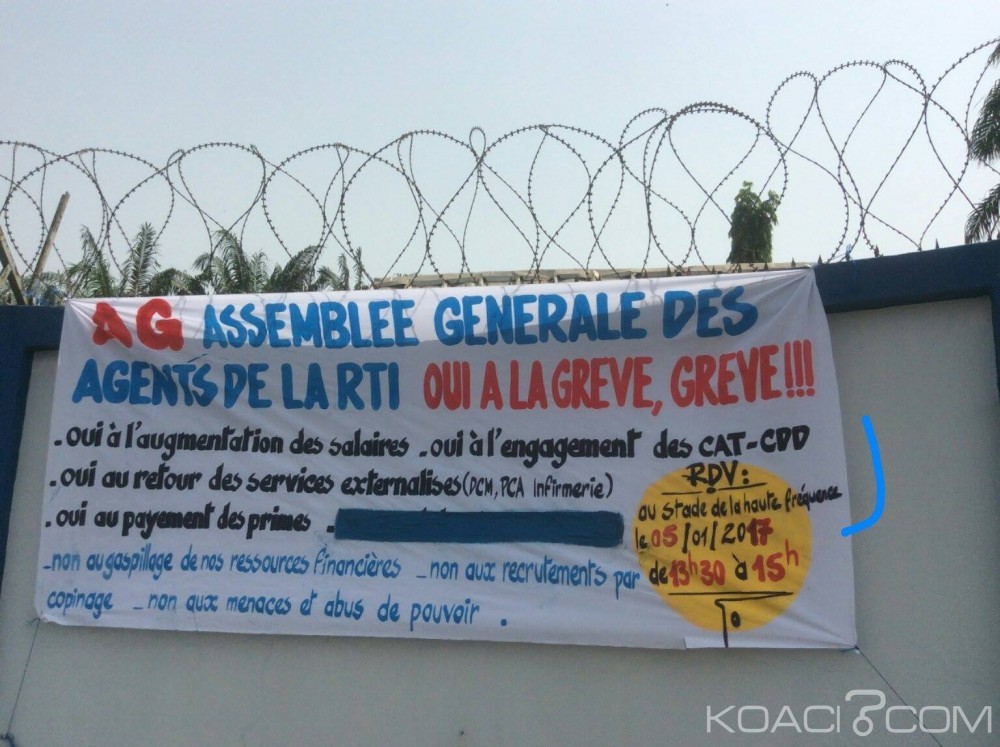 Côte d'Ivoire: RTI, des banderoles annonçant un arrêt de travail créent la panique à  la Direction générale