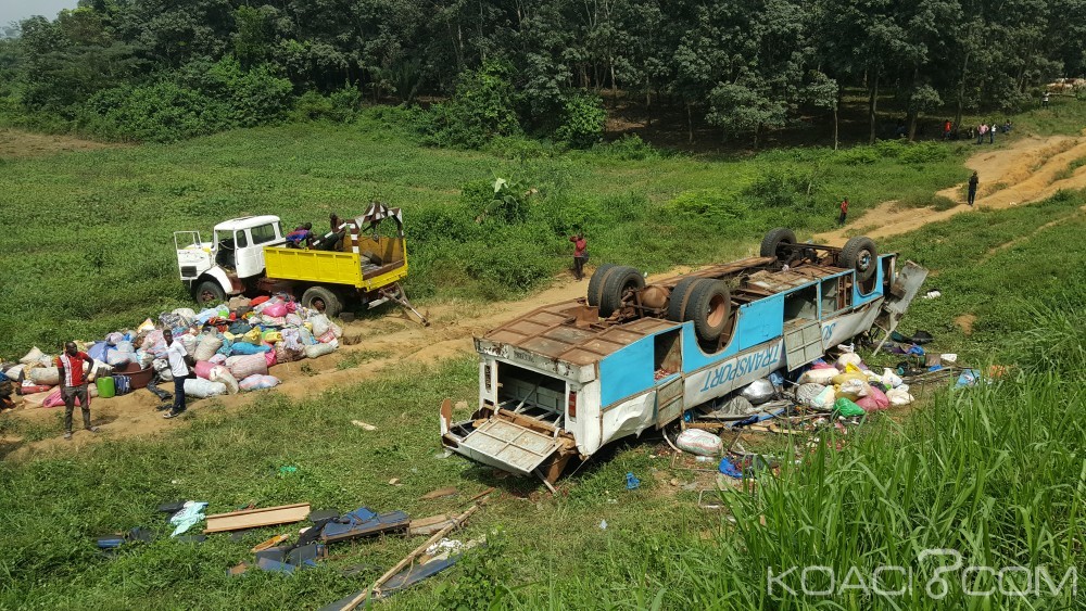 Côte d'ivoire: Un car de 70 places se renverse dans un ravin, des morts et des blessés graves