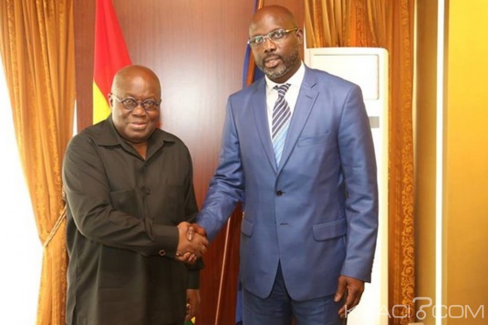 Ghana: George Weah chez Akufo-Addo, relations bilatérales et élections au Liberia au menu