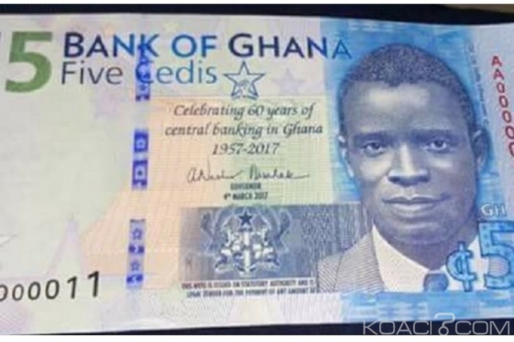 Ghana: Sortie d'un nouveau billet de 5 Ghana cedis