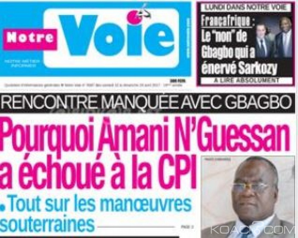 Côte d'Ivoire: Après avoir refusé de recevoir Affi, Gbagbo dit non aussi à  Amani N'Guessan Michel