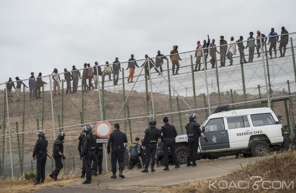Maroc: Une centaine des migrants africains  forcent la frontière à  Melilla