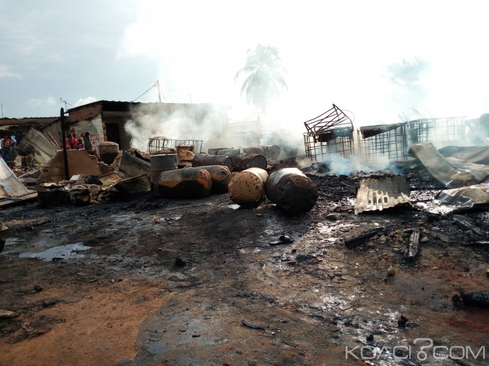 Côte d'Ivoire: Incendie à  Yopougon, des déflagrations de barils de bitume, non des bouteilles de gaz, causent d'énormes dégà¢ts