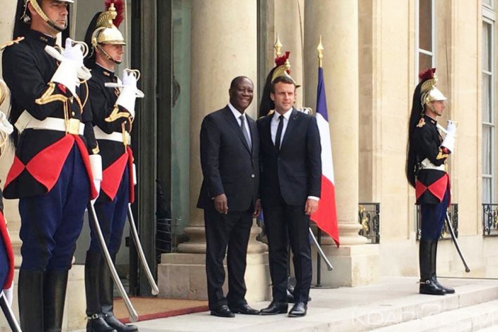 Côte d'Ivoire-France: Les relations économiques au centre de la première rencontre de travail entre Macron et Ouattara