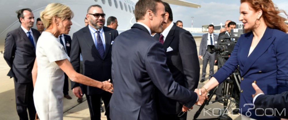 Koacinaute:  Accueil chaleureux du Président Français par le Roi Mohammed VI du Maroc pour sa première visite au Maghreb