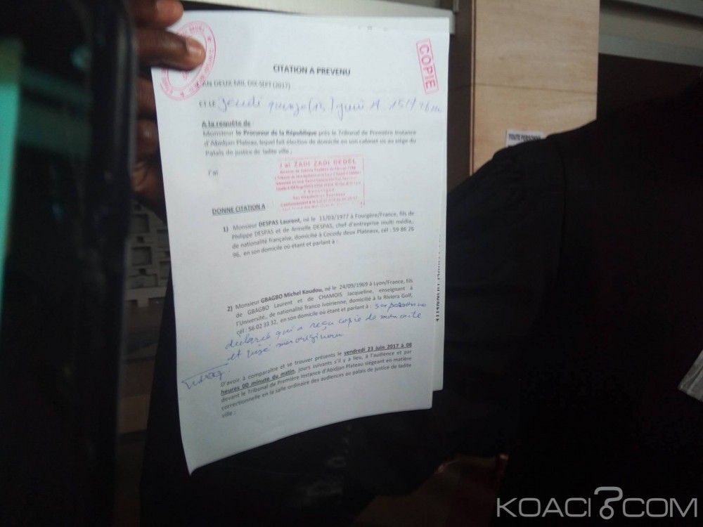 Côte d'Ivoire: Procès intenté contre Michel Gbagbo et KOACI, la Défense demande la mobilisation de la presse et alerte sur les dangers