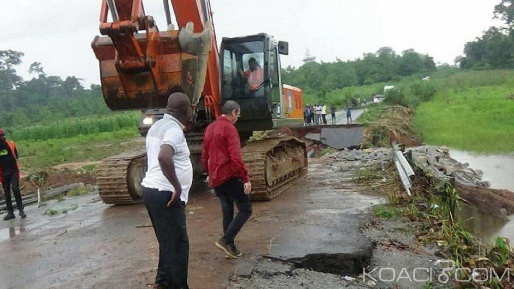 Côte d'Ivoire: Divo, des travaux en cours pour rétablir l'accès à  la ville coupé par les récentes pluies