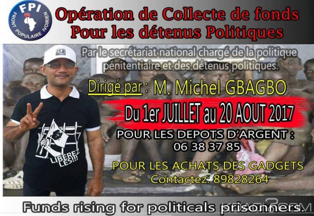 Côte d'Ivoire:  Michel Gbagbo réitère et lance une collecte de fonds pour les prisonniers politiques