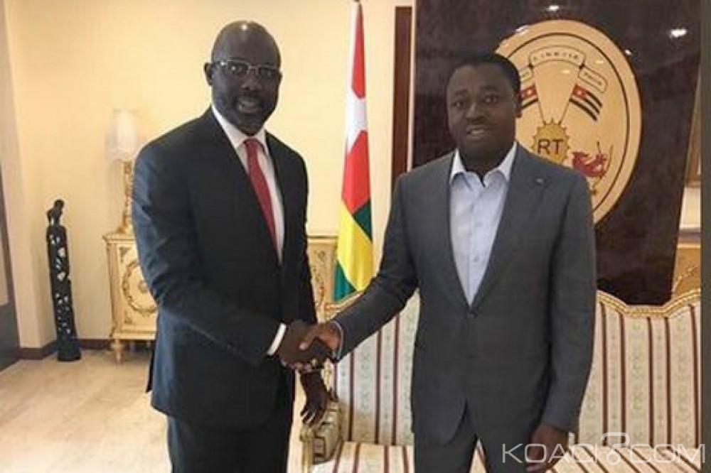 Liberia:  Présidentielle, le candidat Georges Weah en visite à  Lomé