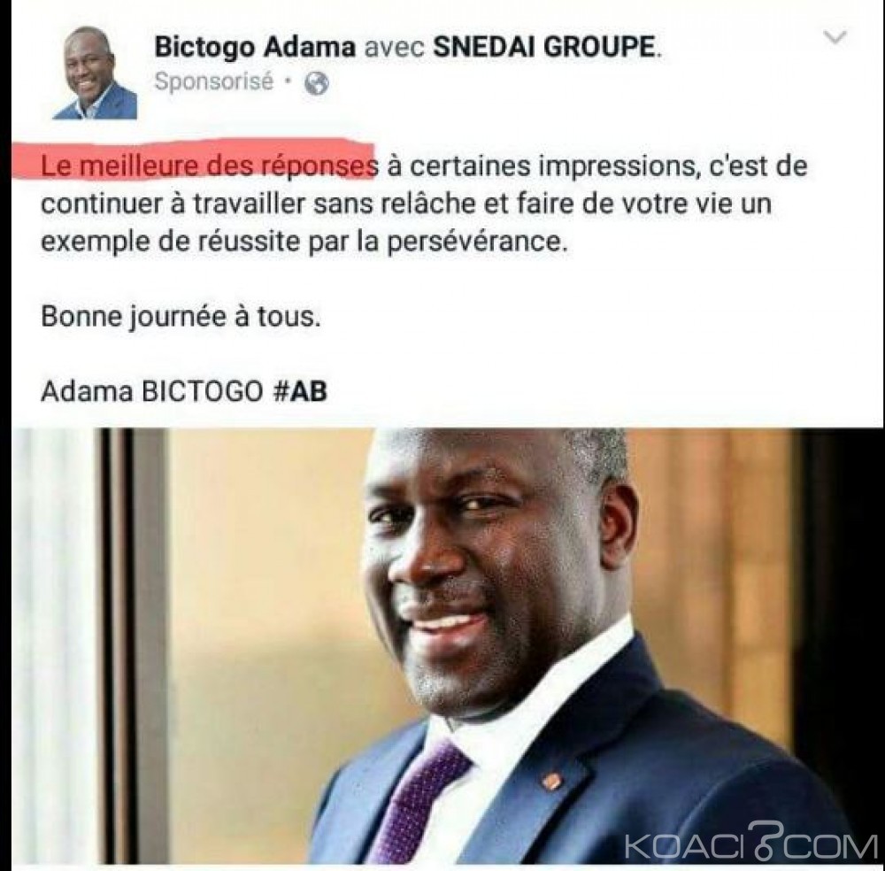 Côte d'Ivoire: En voulant le promouvoir via les réseaux sociaux, la  communication de Bictogo fait une grosse «bourde»
