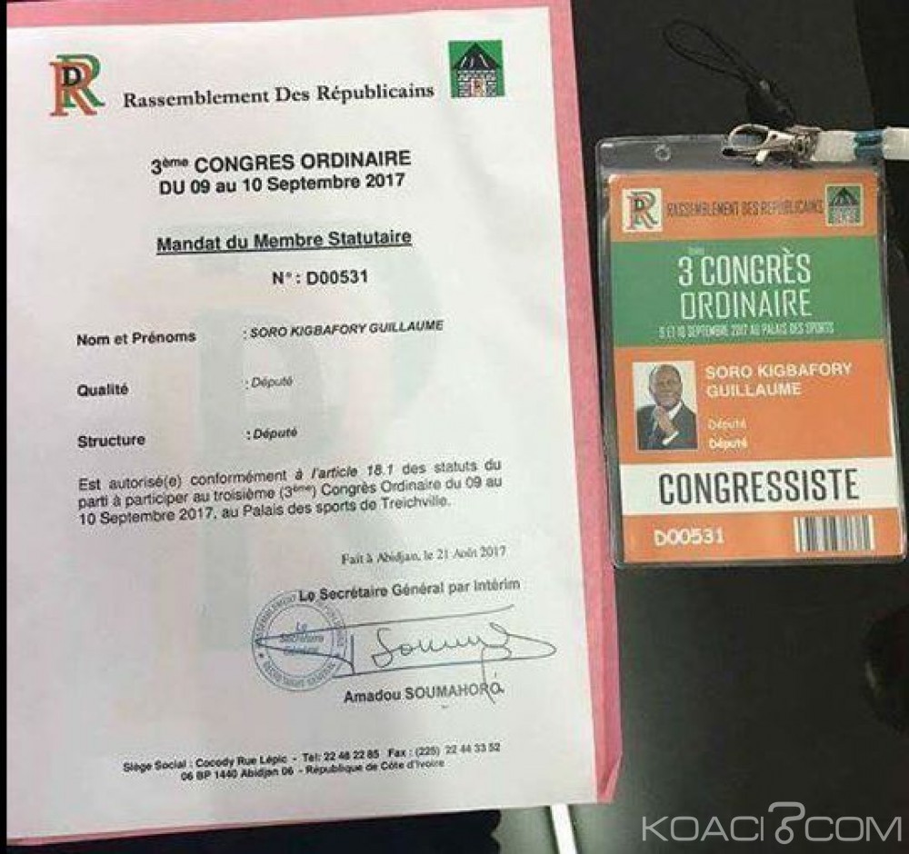 Côte d'Ivoire: Amadou Soumahoro invite en deux fois Guillaume Soro au Congrès du RDR