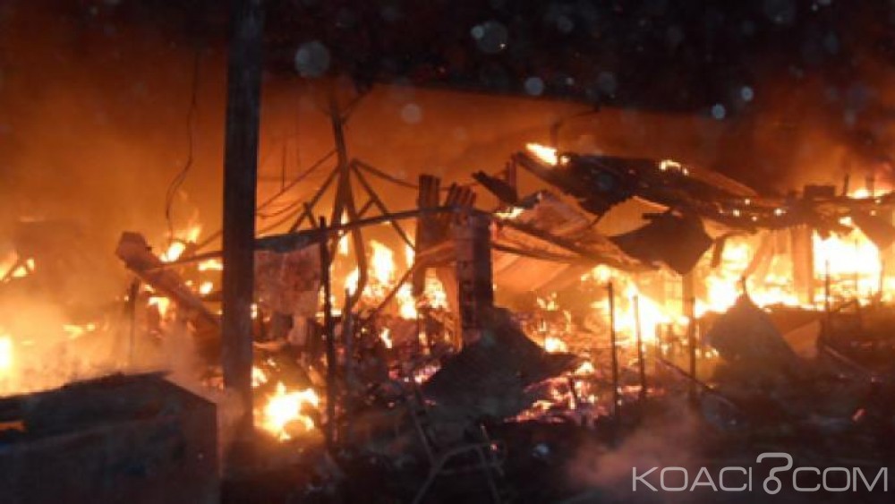 Mali: Bamako, un violent incendie ravage le marché de Médine