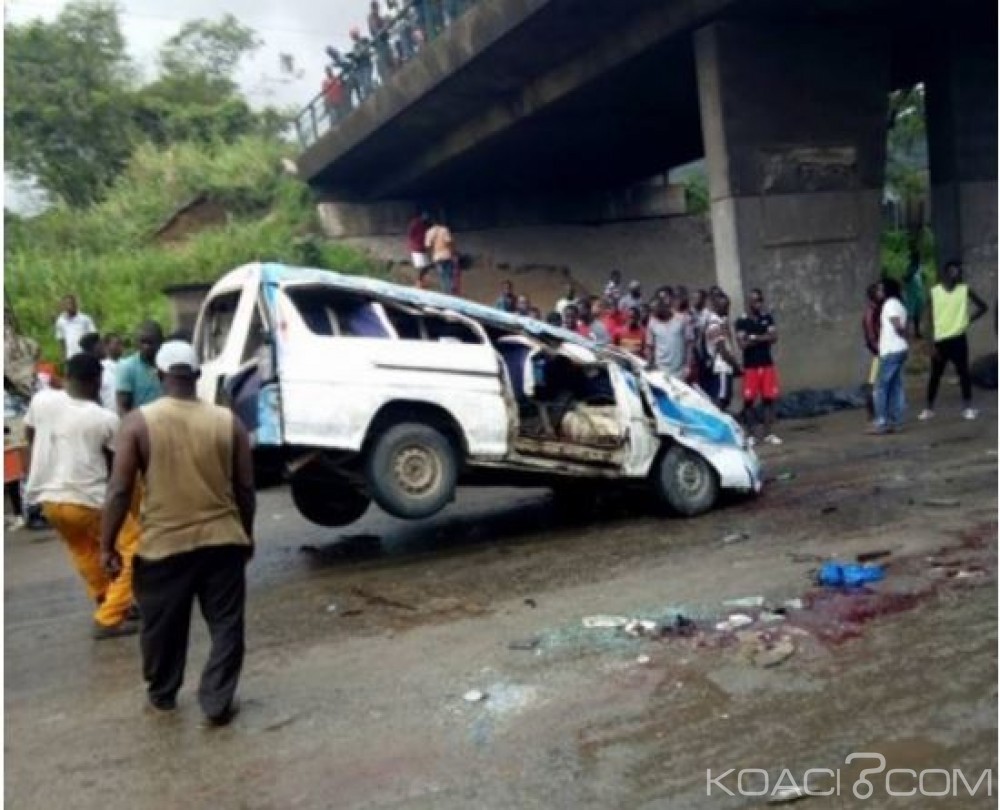 Côte d'ivoire: Un gbaka de 18 places chute d'un pont sur l'autoroute du nord, des morts et des blessés