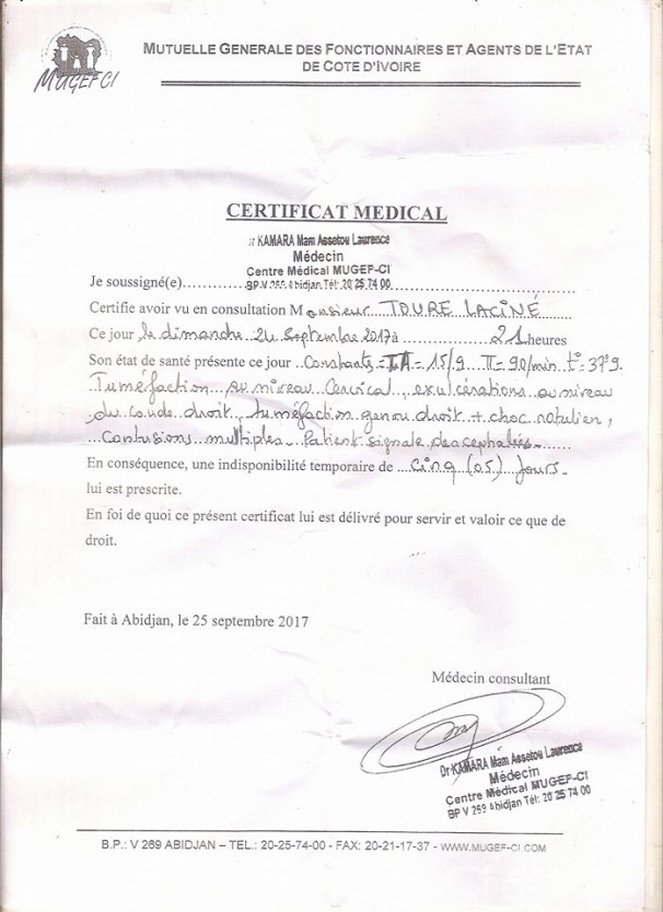 Côte d'Ivoire:  Le DG de la MUGEFCI annonce avoir été l'objet d'agression lors du scrutin des délégués par un membre de la sécurité d'un des candidats