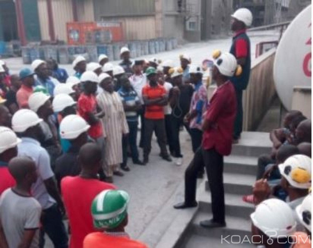 Côte d'Ivoire: Société des ciments, à  presqu'un mois de grève, les travailleurs déterminés à  poursuivre sur leur lancée