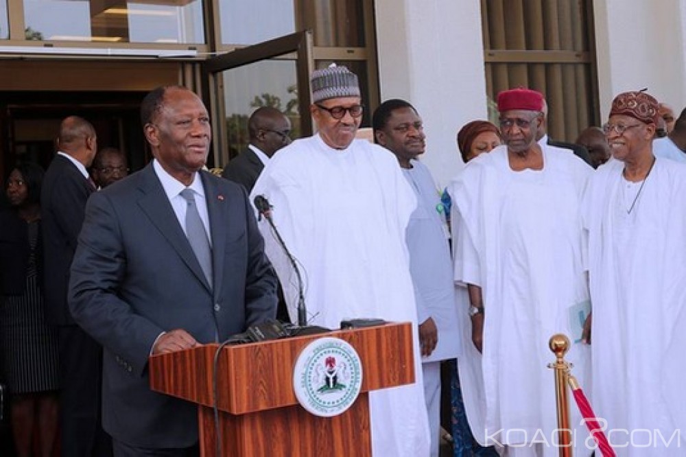 Nigeria-Côte d'Ivoire: Rencontre Buhari-Ouattara, prochain sommet UA, situations au Togo et au Liberia évoqués