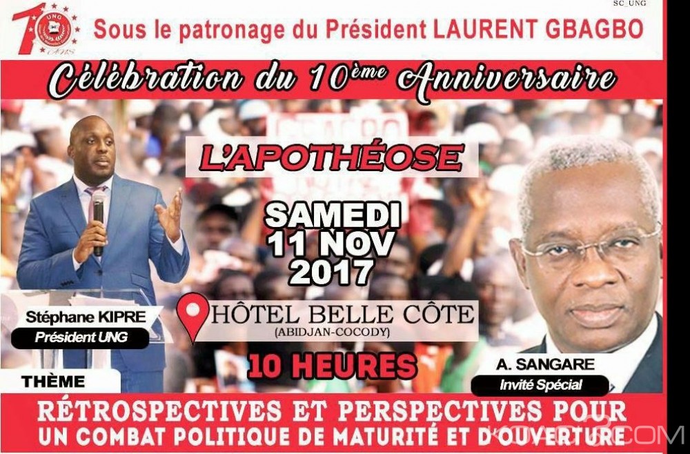 Côte d'Ivoire: Célébration des dix ans  du parti de Stéphane Kipré, un message de Sangaré attendu à  l'apothéose