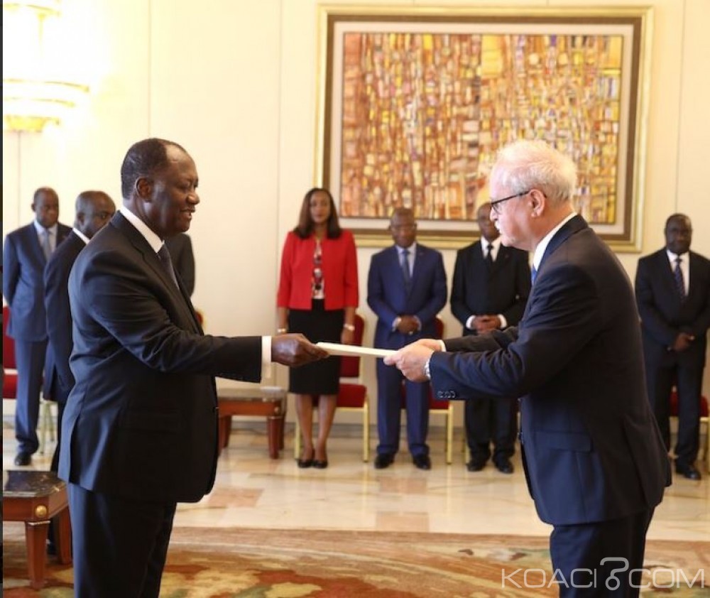 Côte d'Ivoire: Quatre nouveaux Ambassadeurs accrédités dans le pays  présentent leurs lettres de créances à  Ouattara