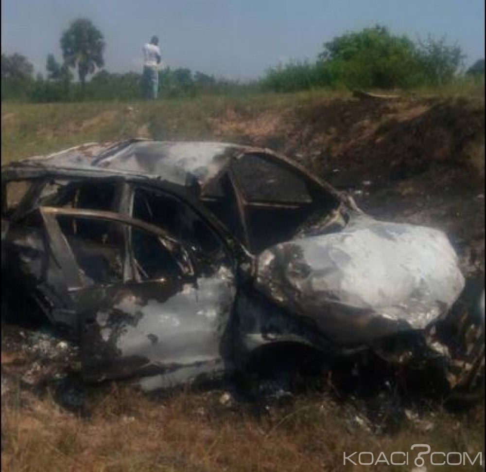 Côte d'Ivoire: Un véhicule prend feu sur l'autoroute du nord, un mort et quatre blessés