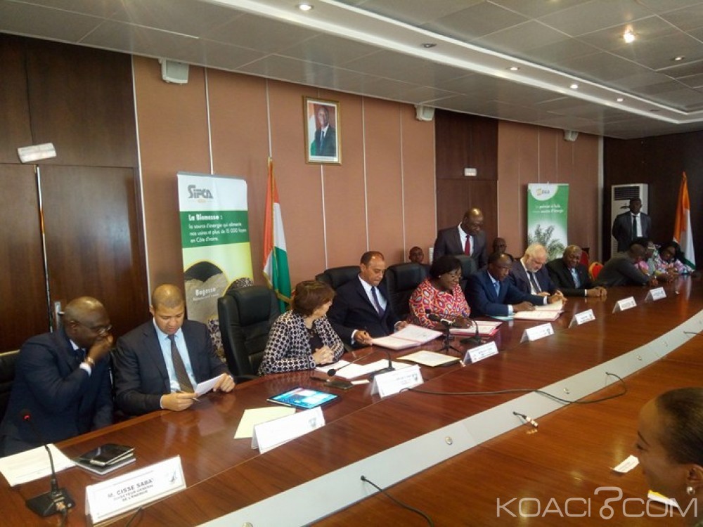 Côte d'Ivoire: L'accord tarifaire portant sur le prix de cession de l'énergie de la centrale à  biomasse d'Aboisso signé entre l'Etat, EDF et Biokala