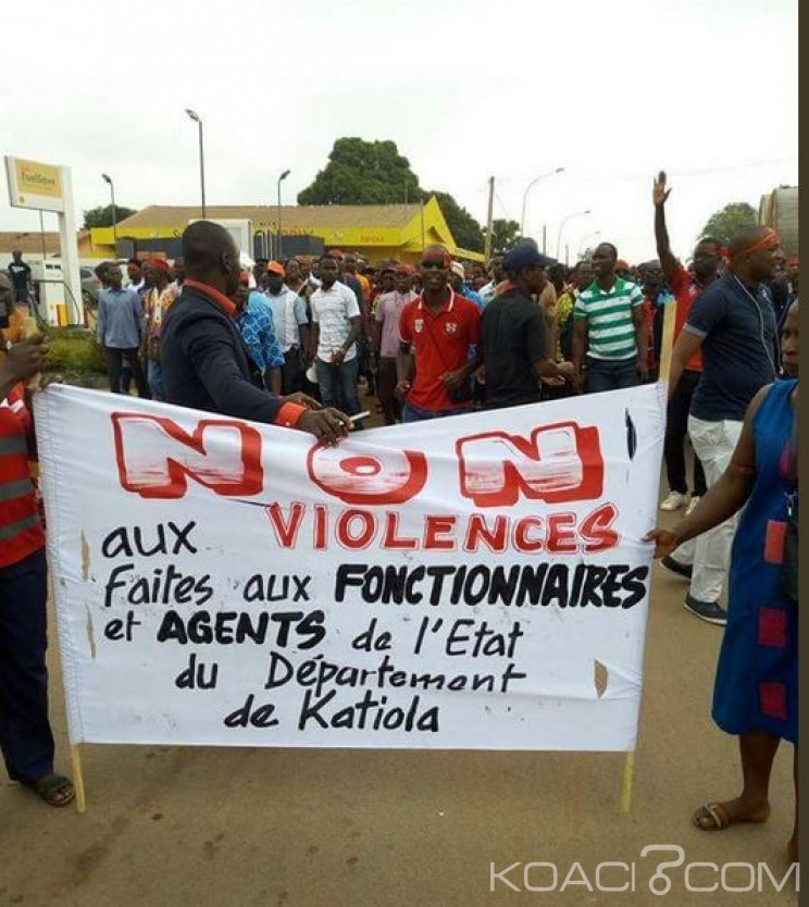 Côte d'Ivoire: Se disant victimes de violences, des fonctionnaires ont manifesté mercredi à  Katiola