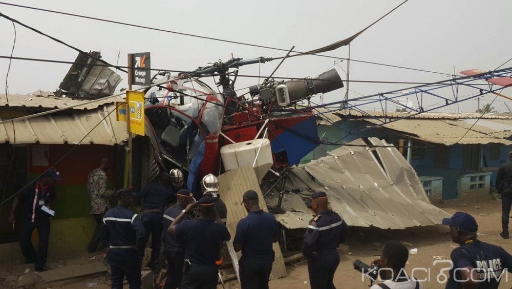 Côte d'Ivoire: Crash d'un hélicoptère en plein cœur d'un quartier populaire de Port Bouët, 04 blessés