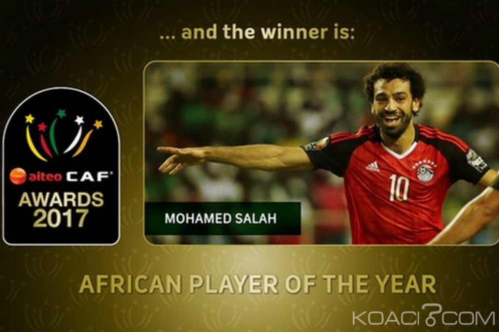 Ghana:  Aiteo CAF Awards 2017, l'Egyptien Mohamed Salah élu joueur africain de l'année
