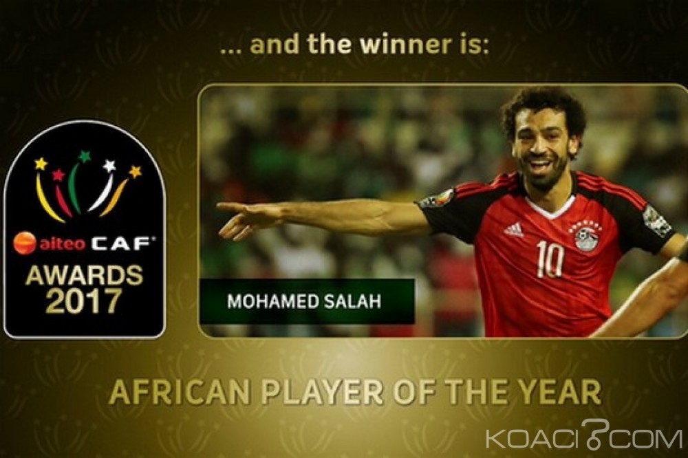 Ghana:  Aiteo CAF Awards 2017, l'Egyptien Mohamed Salah élu joueur africain de l'année
