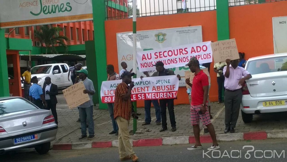 Côte d'Ivoire: Sit-in de protestation, des agents licenciés de l'Agence emplois jeunes appellent Ouattara au secours