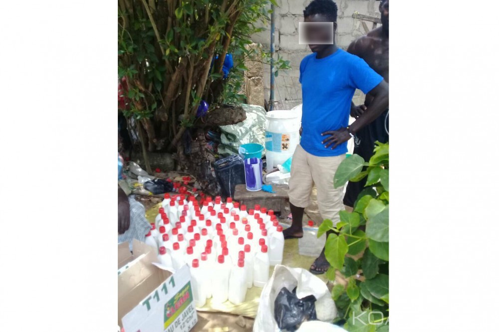 Côte d'Ivoire: Un réseau de fabrication de javel contrefait d'une entreprise libanaise démantelé, 3 individus arrêtés dans une cour commune d'Abidjan