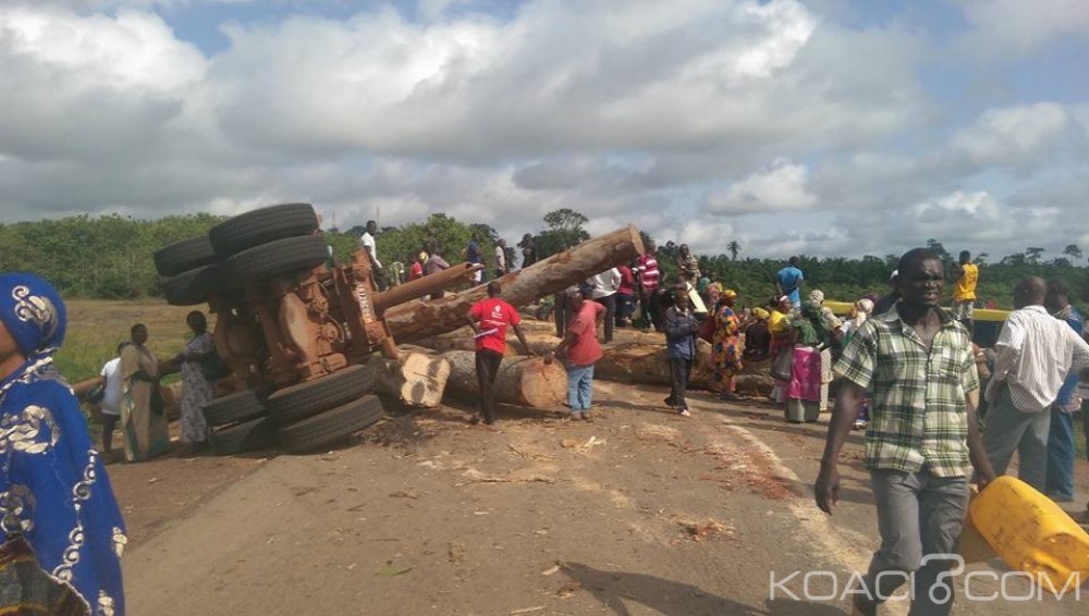 Côte d'Ivoire: Chute d'un grumier sur l'axe Divo-Lakota, le trafic routier momentanément interrompu