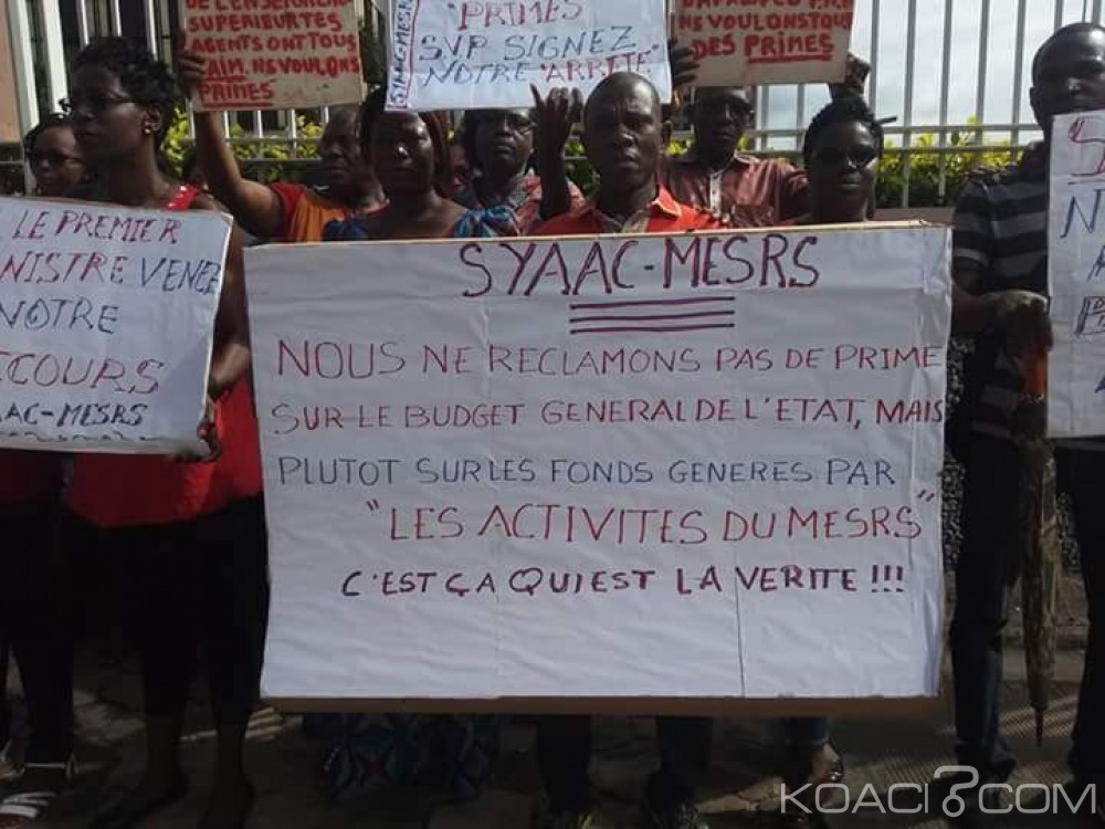 Côte d'Ivoire:  Sit in des agents du ministère de l'Enseignement Supérieur, ils disent craindre pour les résultats du BTS 2018