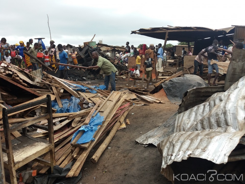 Côte d'Ivoire: Une partie du marché Belleville2 de Bouaké est partie en fumée