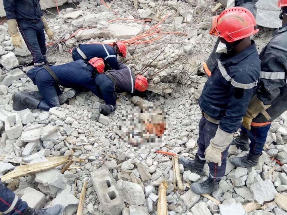 Côte d'Ivoire: Effondrement d'un immeuble à  Yamoussoukro, le bilan s'alourdit à  dix morts