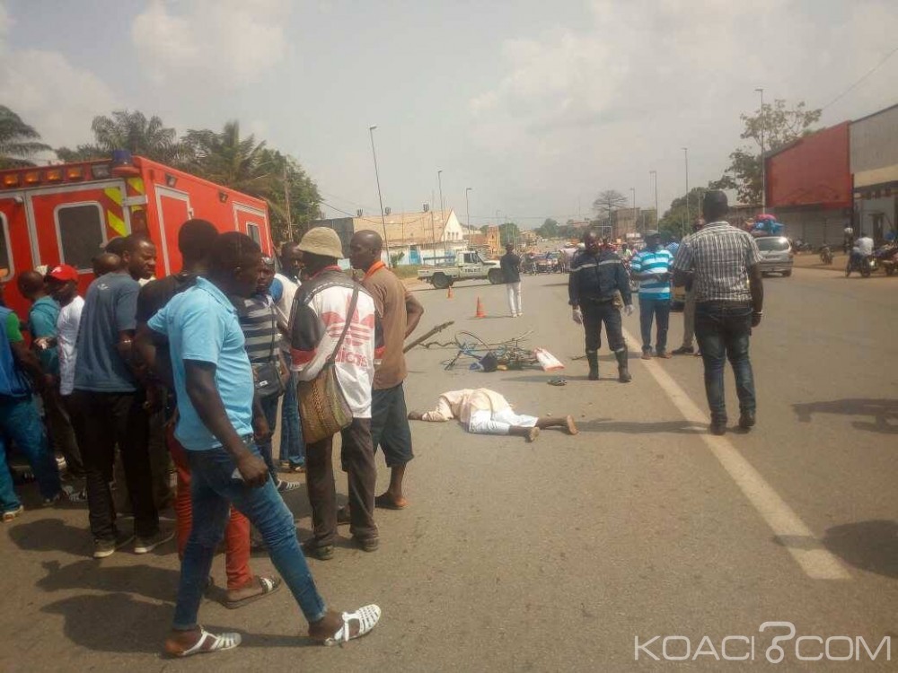 Côte d'Ivoire : Bouaké, en pleine circulation, un sexagénaire sur son vélo tué par un chauffeur de taxi qui prend la fuite