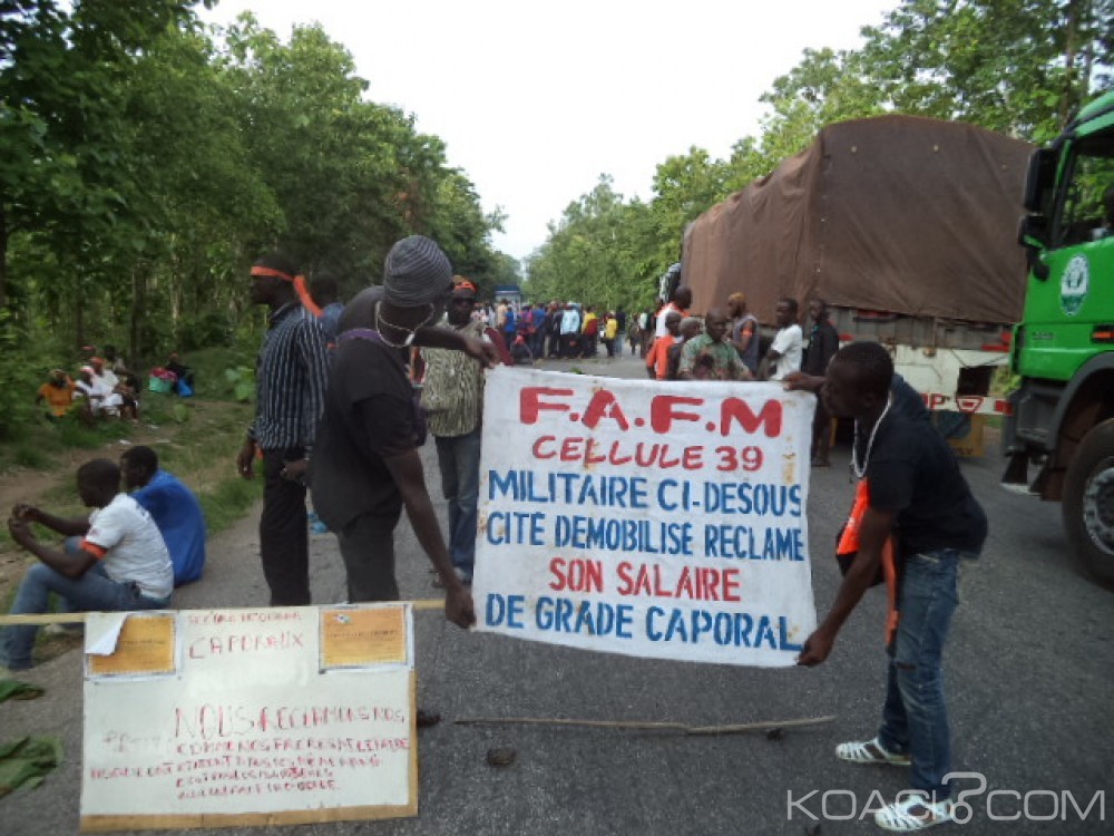 Côte d'Ivoire : Des ex combattants ont manifesté  ce lundi à  Bouaké, ce qu'ils réclameraient