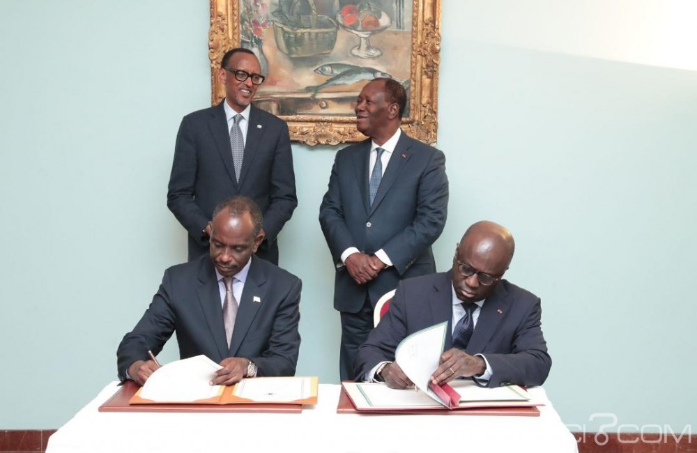 Côte d'Ivoire :  En visite à  Abidjan, Kagamé et Ouattara s'accordent à  mettre fin au visa entre leurs pays respectifs