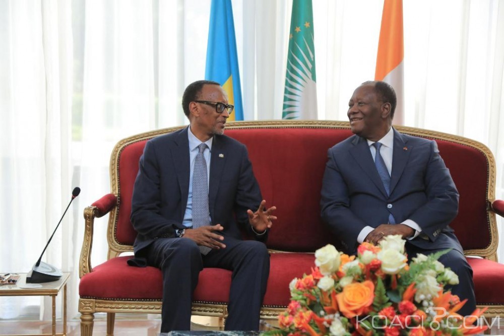 Côte d'Ivoire : Depuis Abidjan, Ouattara à  Kagamé «Les échanges entre nos deux pays ne reflètent pas l'excellence de nos relations»