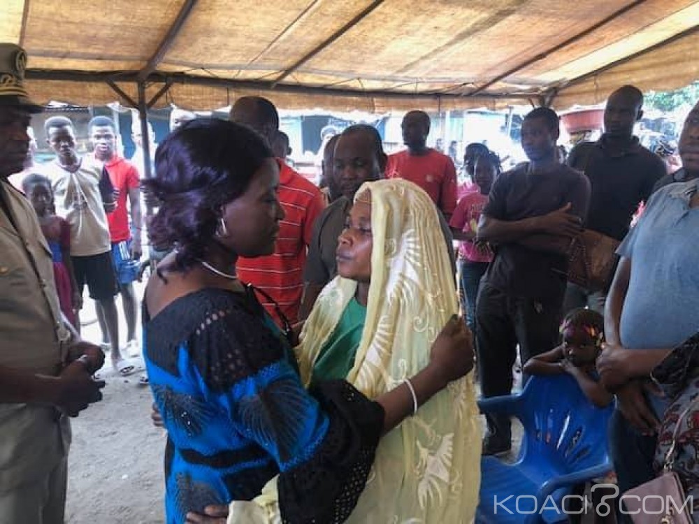 Côte d'Ivoire : Une pirogue chavire à  Anoumabo, 6 morts par noyade, Mariatou Koné au chevet des parents des victimes