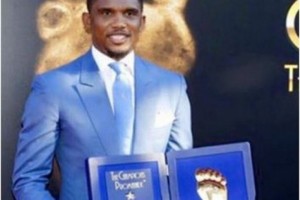 Cameroun : Samuel Eto'o remporte le  prix « Golden Foot 2015 »