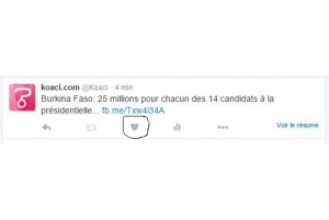 Monde: Twitter introduit un bouton  « j'aime», pendant que Facebook s'en lasse
