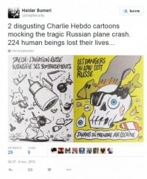 Egypte : Crash dans le Sinaï, Moscou révolté par des caricatures de Charlie Hebdo