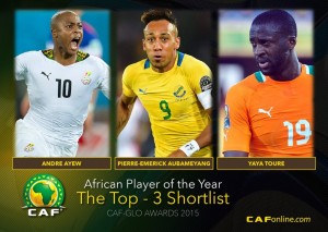 Côte d'Ivoire : Ballon d'or africain, Aubameyang et André Ayew défient Yaya