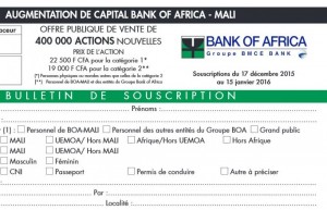 Uemoa: On s'est rué sur les nouvelles actions Boa Mali, clôture anticipée de l'OPV pour son entrée à  la Brvm