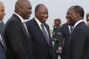 Côte d'Ivoire: Ouattara commente le procès Gbagbo-Blé Goudé à  son retour à  Abidjan